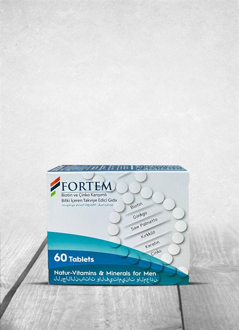 Fortem Biotin Ve Çinko Karışımlı Bitki İçeren Takviye Edici Gıda 750mg 60 Tablet