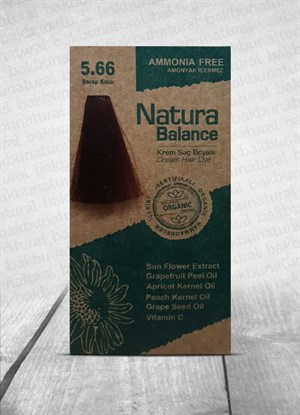 Natura Balance Krem Saç Boyası Şarap Kızılı 5.66 60ml